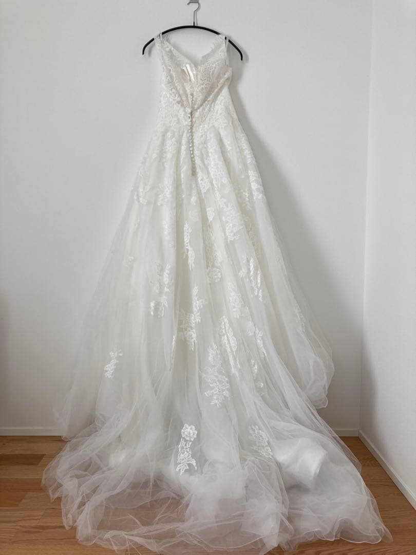 【美品】COCOMELODY ウェディングドレス Aライン Vネック 9号