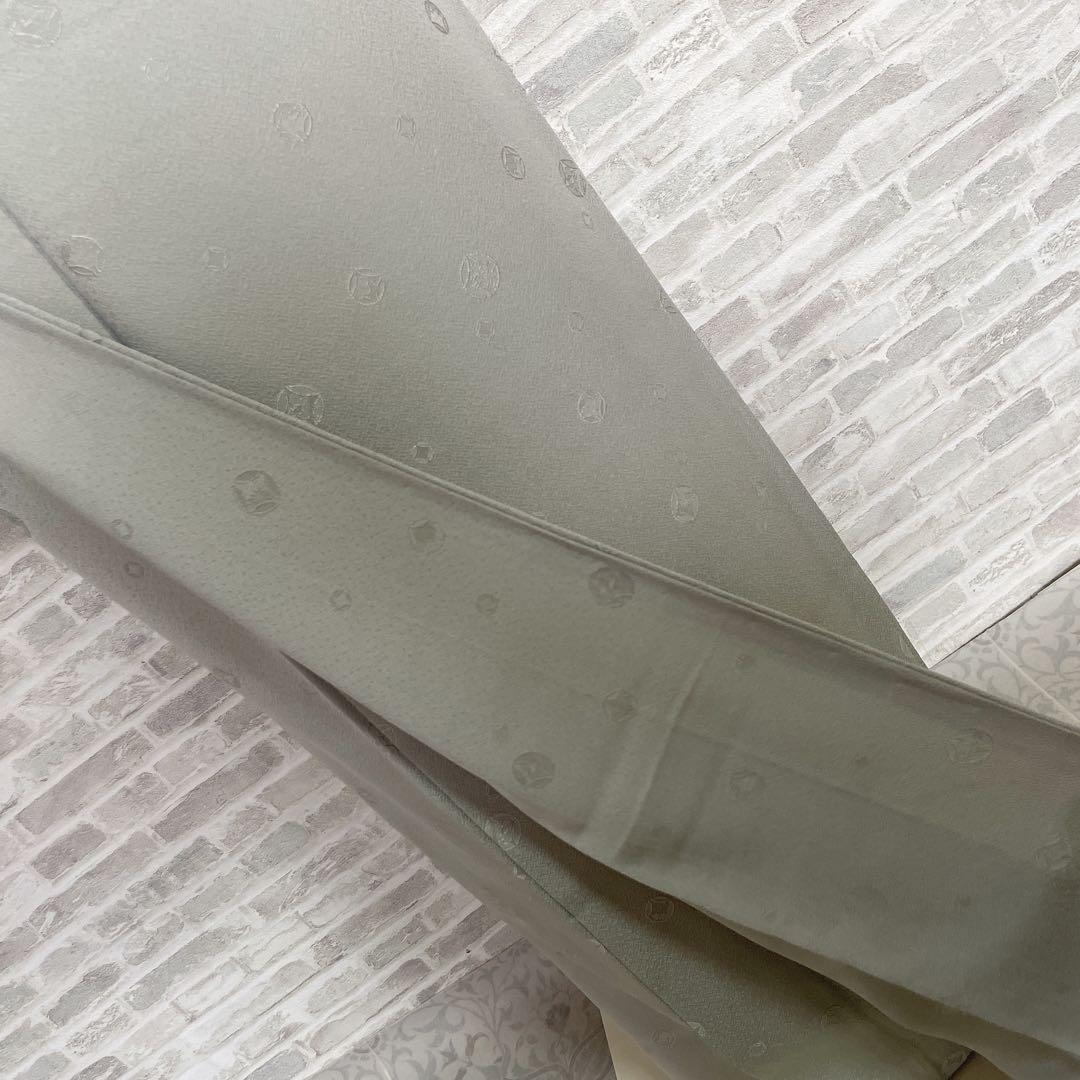 色無地　フルセット　丸に反り角地紋　シンプル　礼装　カジュアル　着物　I6