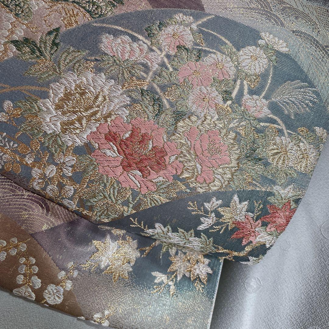 色無地　フルセット　丸に反り角地紋　シンプル　礼装　カジュアル　着物　I6