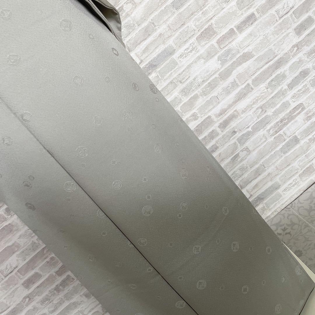 色無地　フルセット　丸に反り角地紋　シンプル　礼装　カジュアル　着物　I6