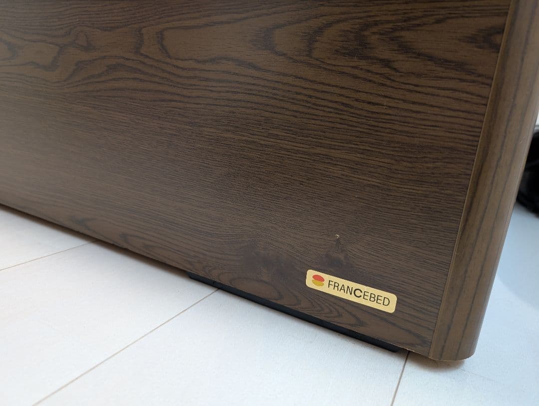 ワイドダブルベッド フランスベット　花柄マットレス付き