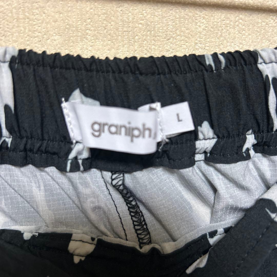 graniph 水木しげる　人魂 パターン　イージーパンツ
