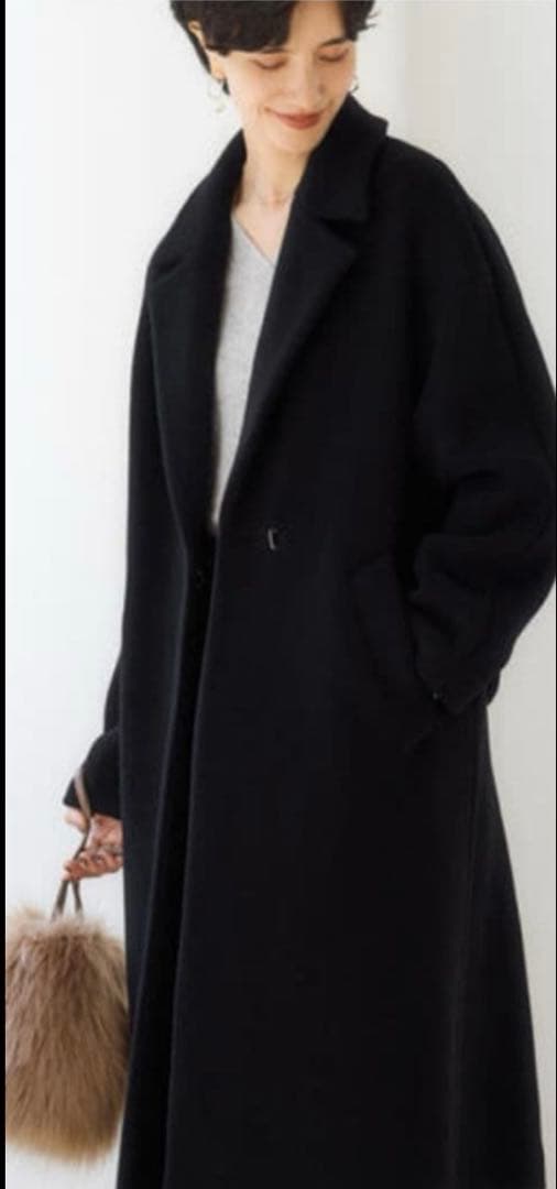 green label relaxing ウール カシミヤ混 チェスターコート