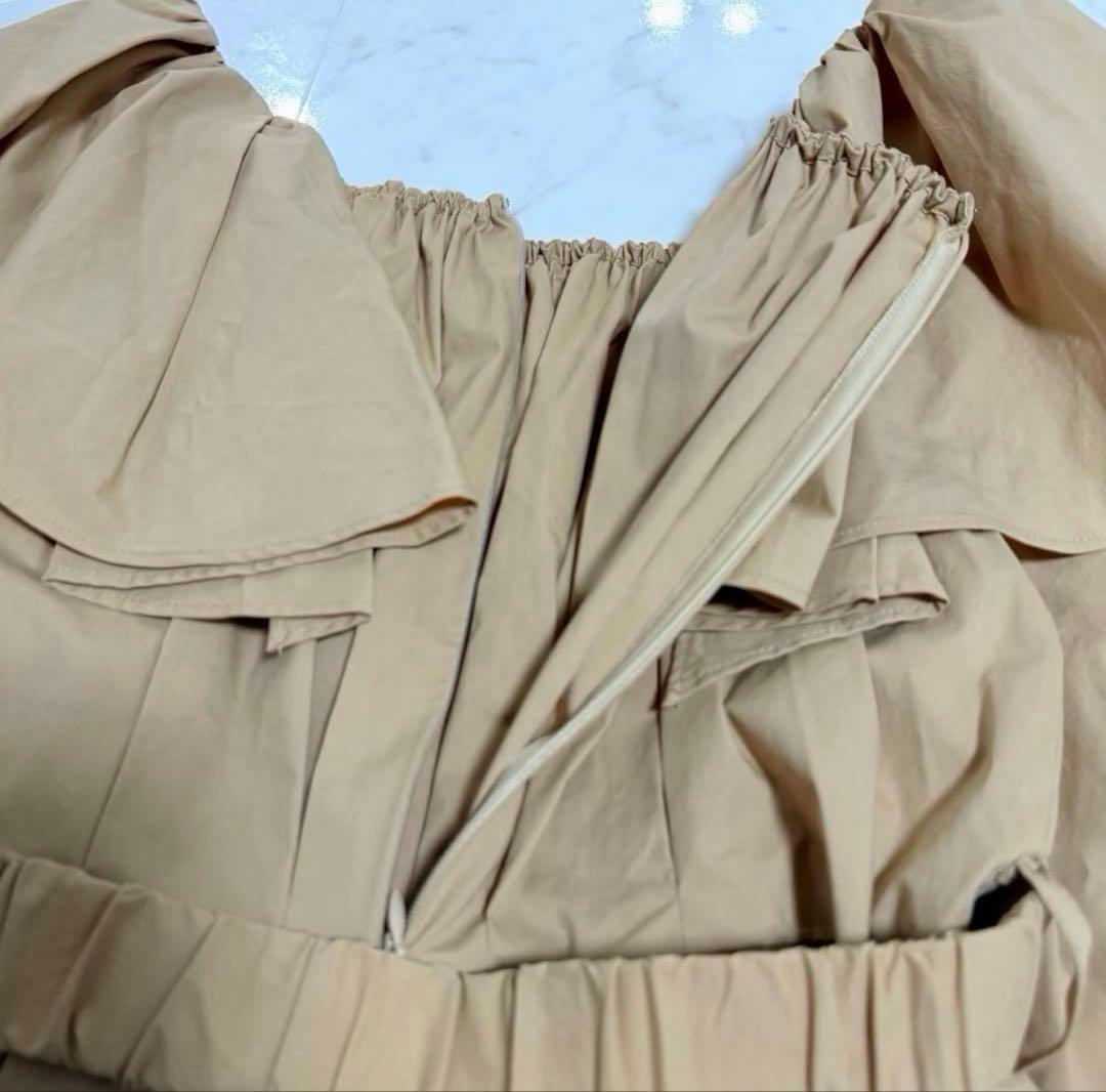 【新品未使用】グレースコンチネンタル フリル ショルダー ワンピース ロング