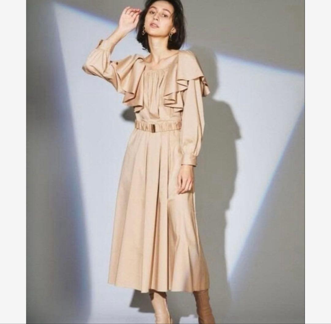 【新品未使用】グレースコンチネンタル フリル ショルダー ワンピース ロング