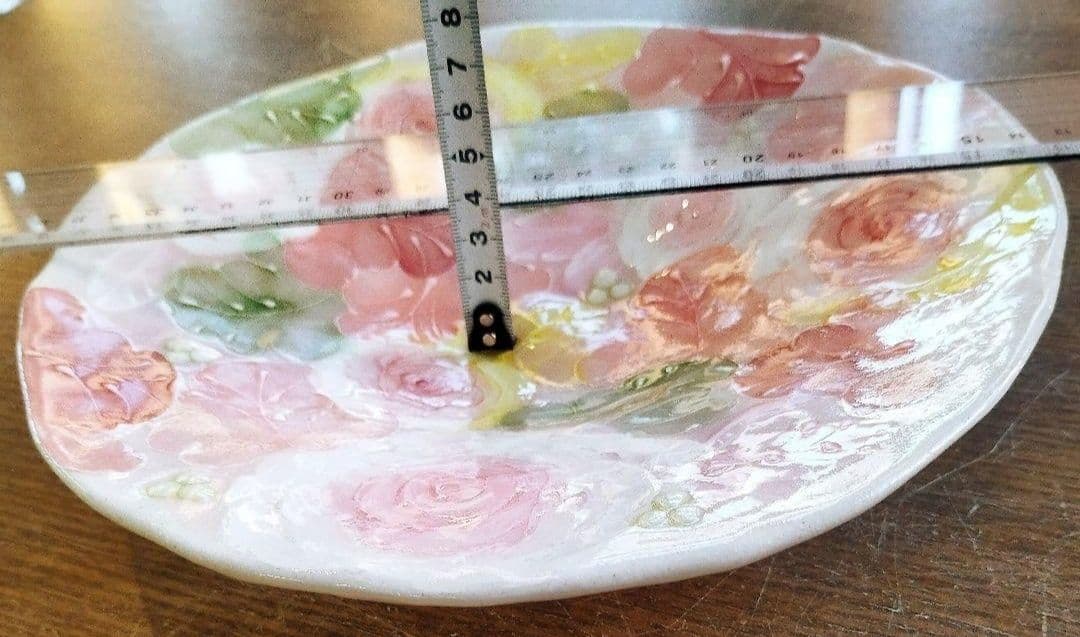 【新品・未使用】工房ゆずりは　釉彩ローズ　パスタ皿　カレー皿　陶器　食器　料理