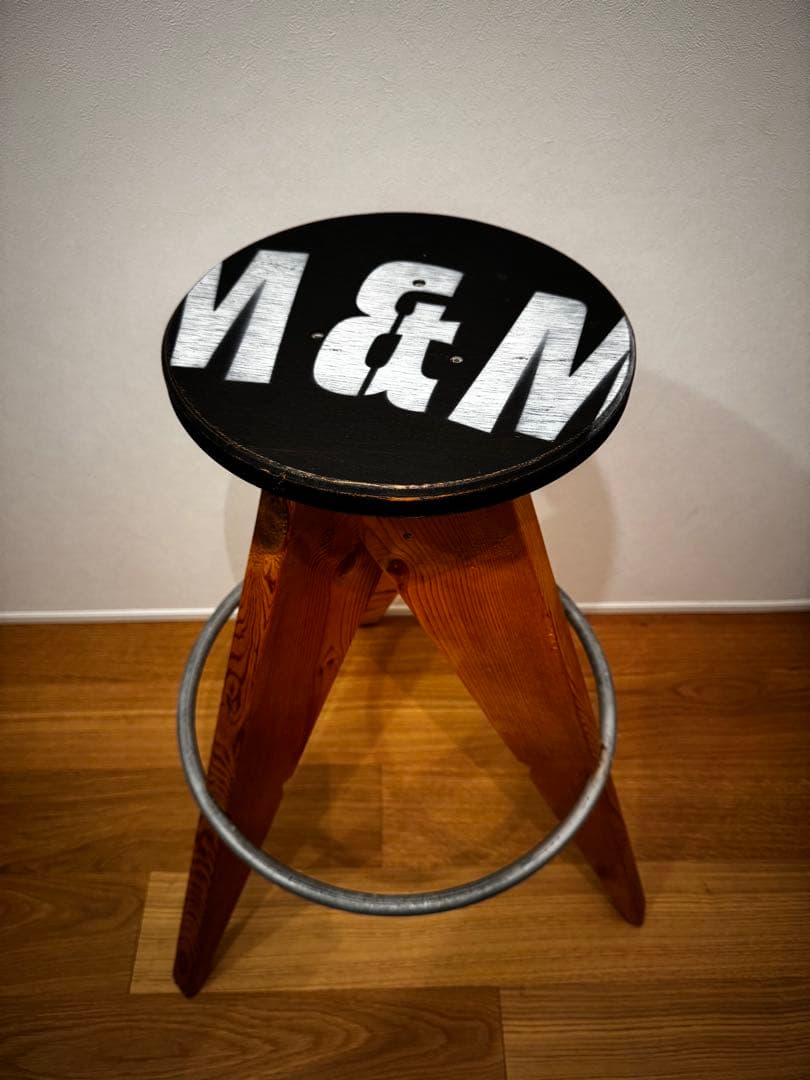 M&M CUSTOM PERFORMANCEスツール大BLACK家具ハイチェア