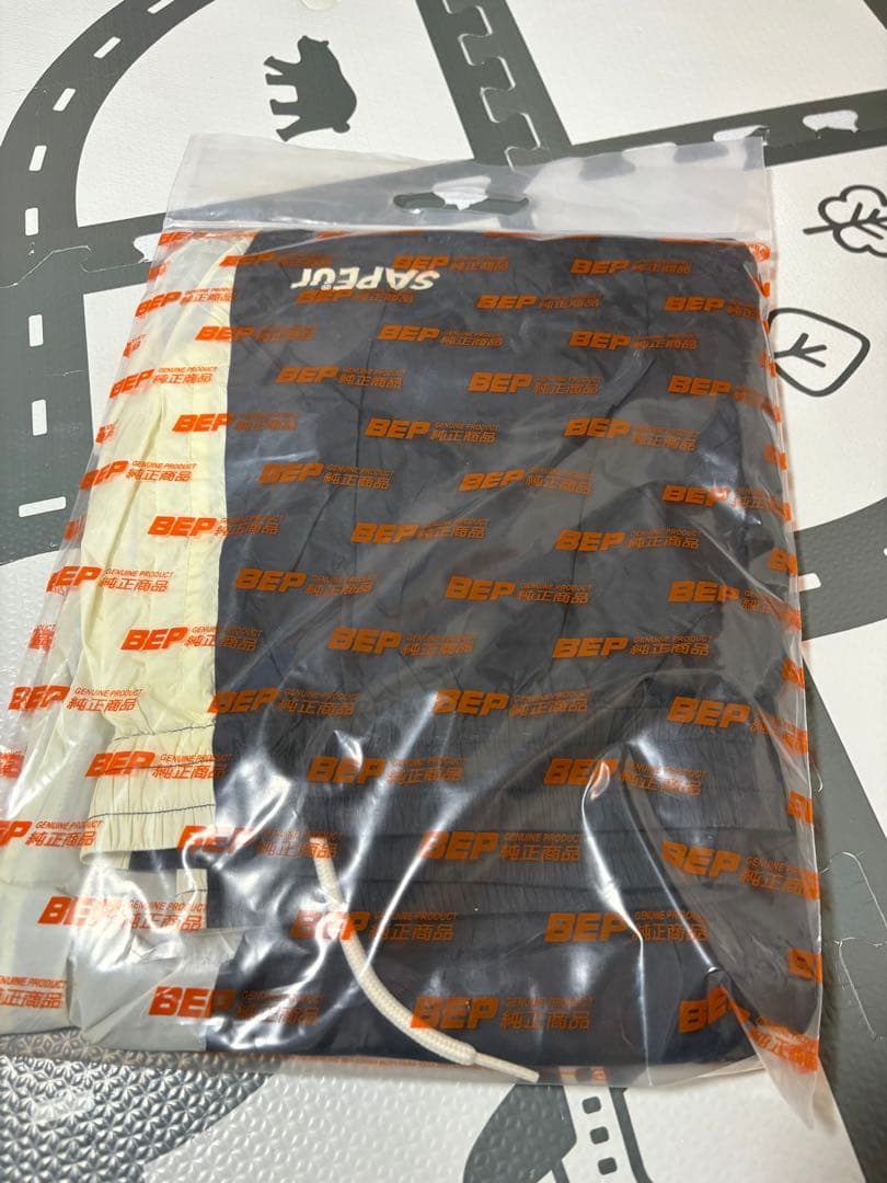 SAPEURサプール トラックパンツ　黒/ホワイト　XXL