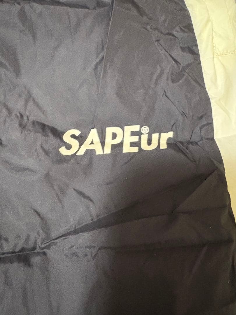 SAPEURサプール トラックパンツ　黒/ホワイト　XXL