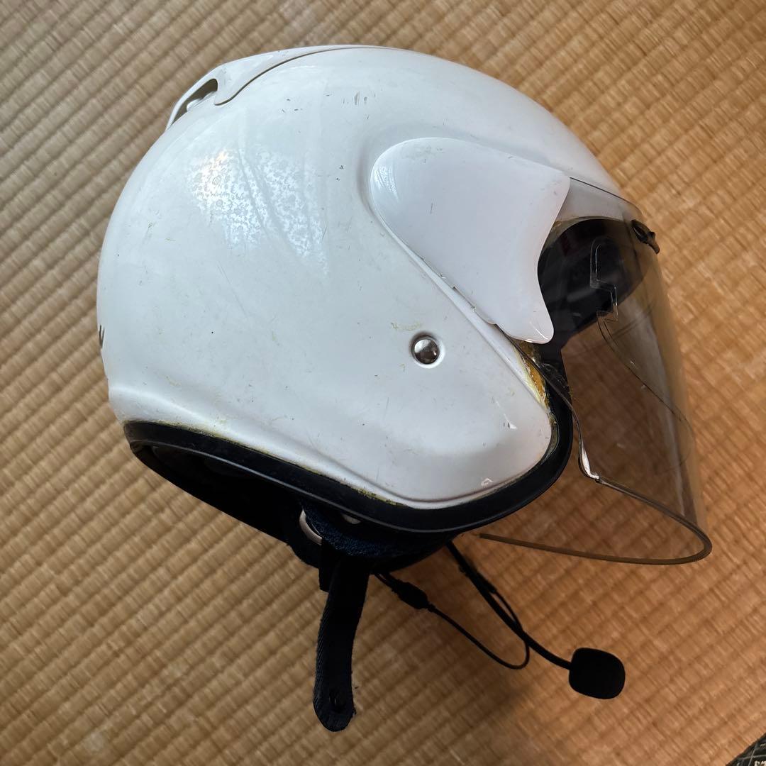 Arai ヘルメット7 ホワイト マイク付き