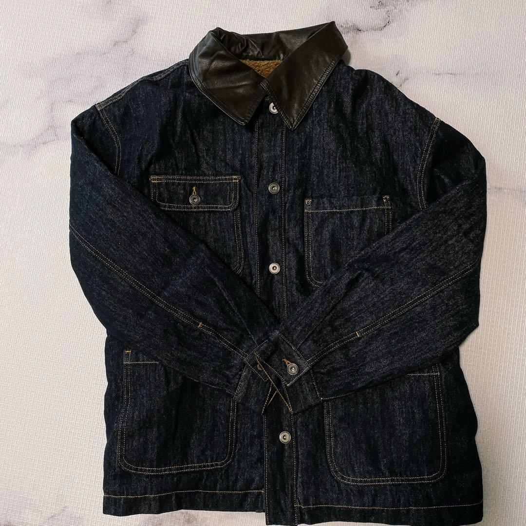 セール中！即購入可！lumier裏地ファーデニムフライトジャケット　indigo