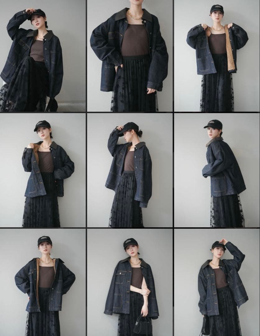 セール中！即購入可！lumier裏地ファーデニムフライトジャケット　indigo