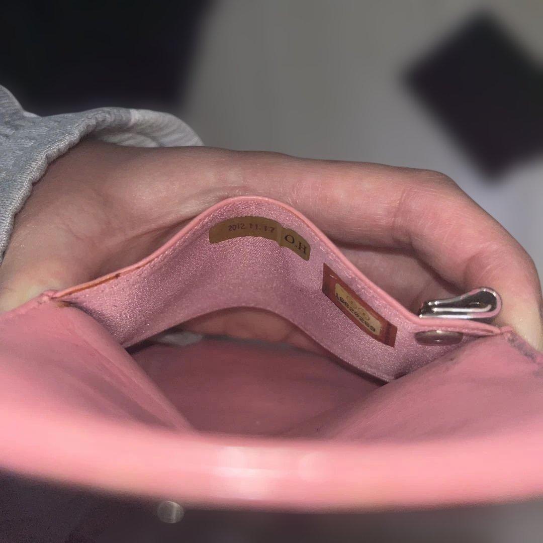 CHANEL ピンク カメリア　ラムスキン　キーケース