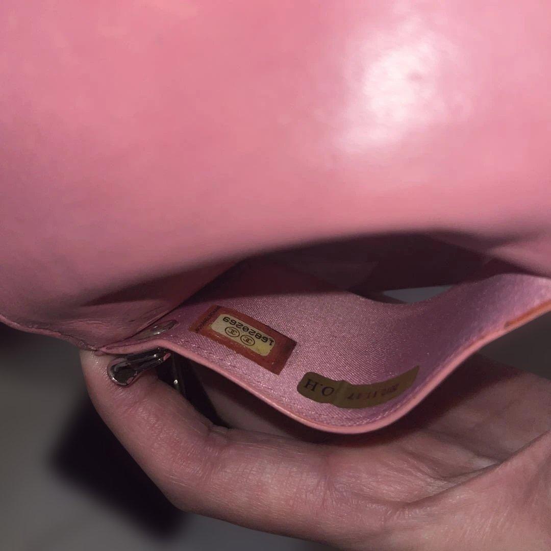 CHANEL ピンク カメリア　ラムスキン　キーケース