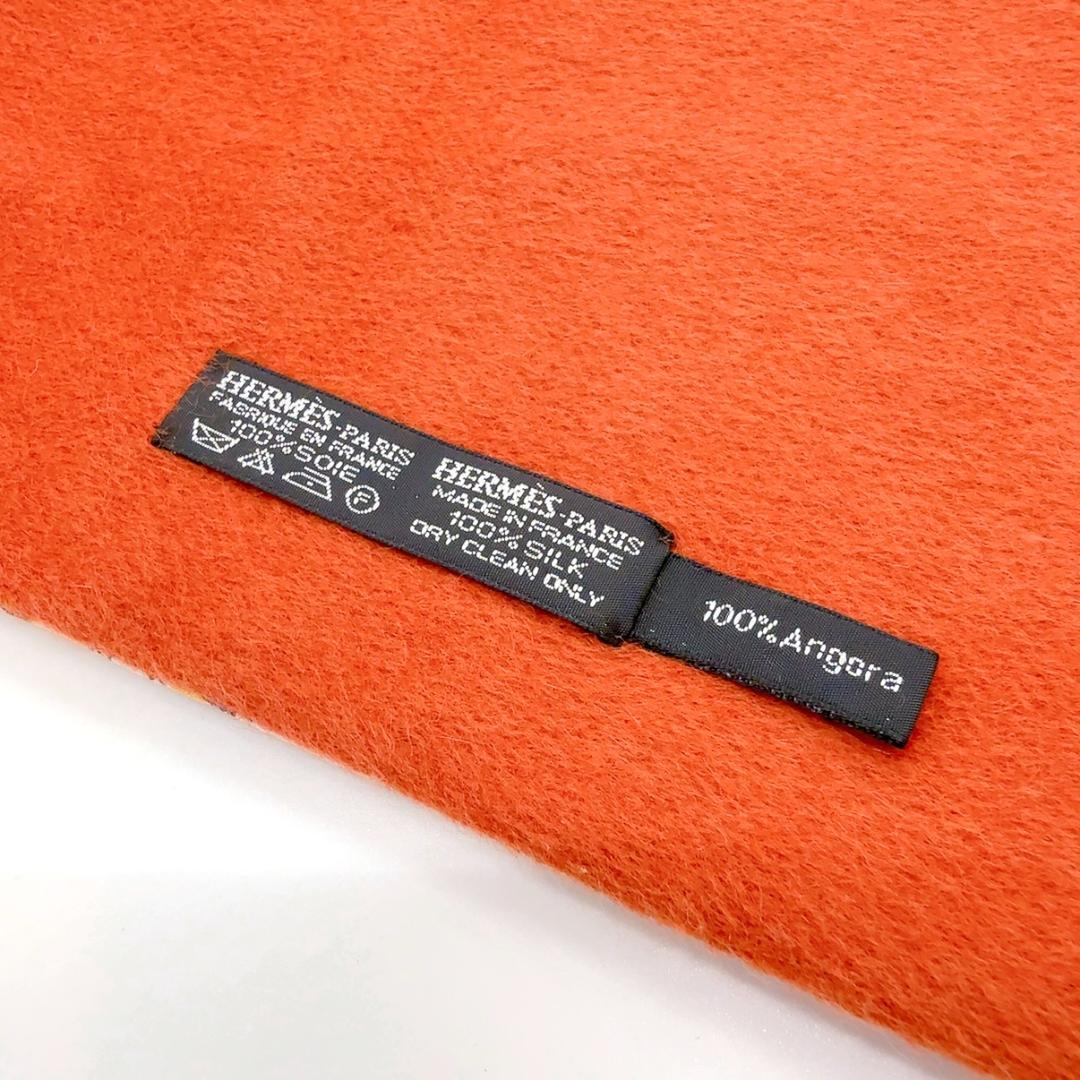 ◇エルメス◇アンゴラ×シルク/リバーシブル/マフラー/マルチカラー