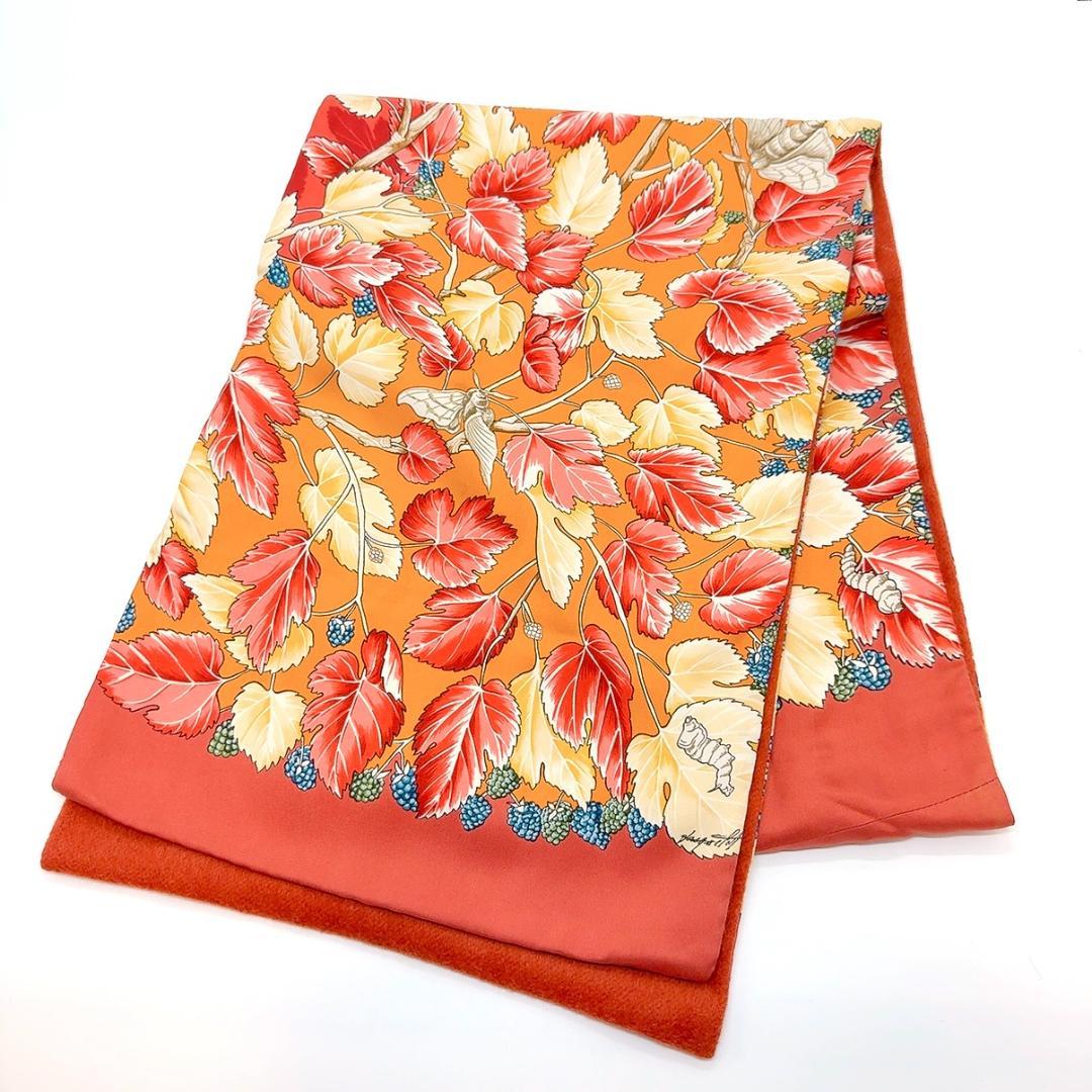 ◇エルメス◇アンゴラ×シルク/リバーシブル/マフラー/マルチカラー