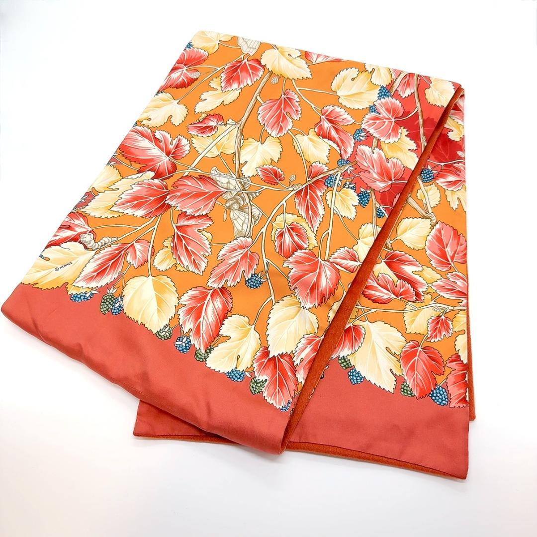 ◇エルメス◇アンゴラ×シルク/リバーシブル/マフラー/マルチカラー