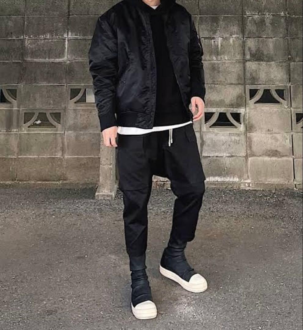 Rick Owens ブラック クロップドサルエルパンツ 46