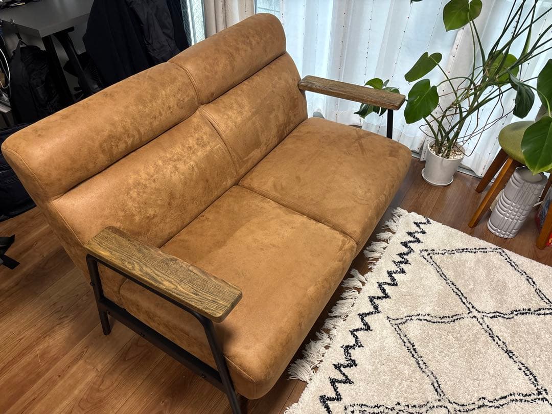 NOCE NC728A 2人掛けソファ キャメル【送料込み】