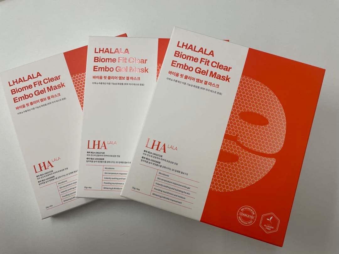 LHALALAララフィットクリアゲルマスク3箱(12枚)セット