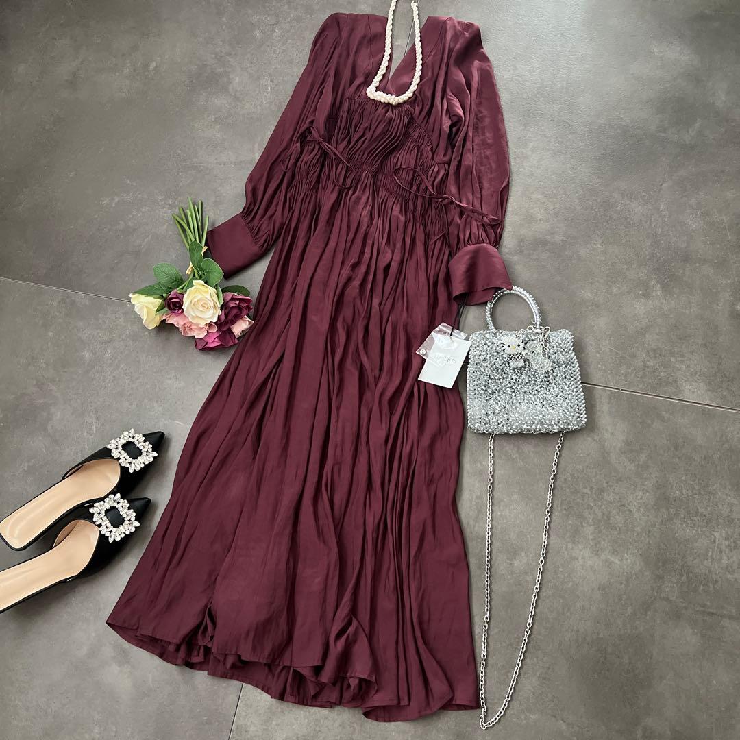 ワンピース Herlipto Side Bow Vintage Twill Dress