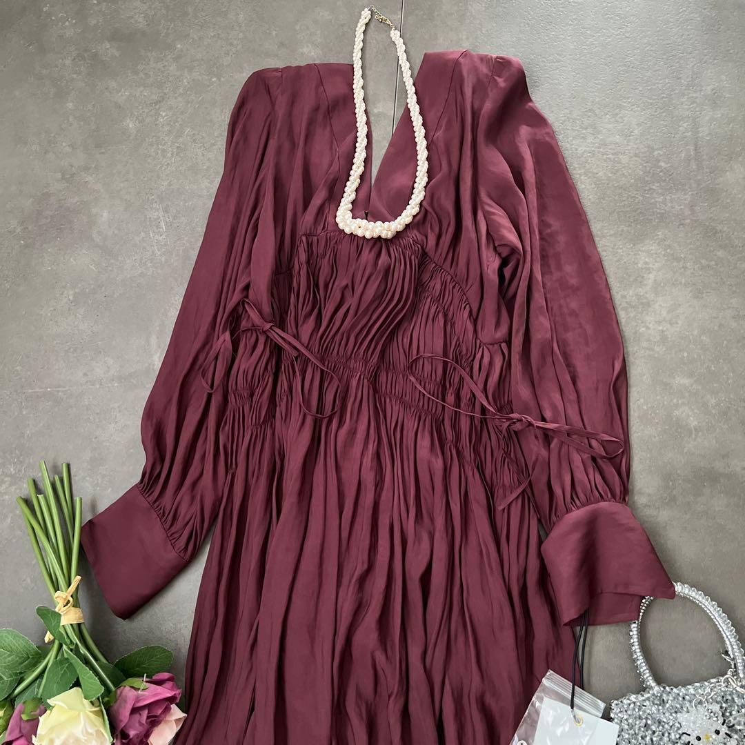 ワンピース Herlipto Side Bow Vintage Twill Dress