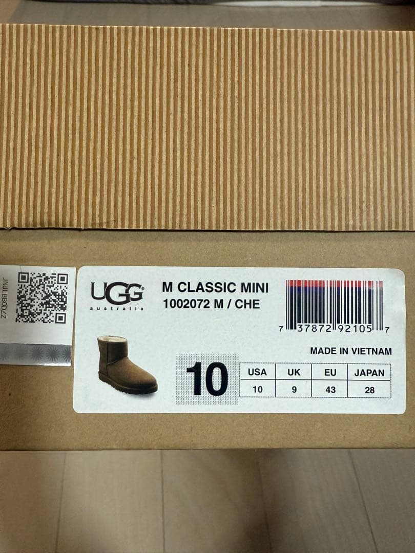 UGG ムートンブーツ クラシックミニ UK10 28cm 新品、未使用品