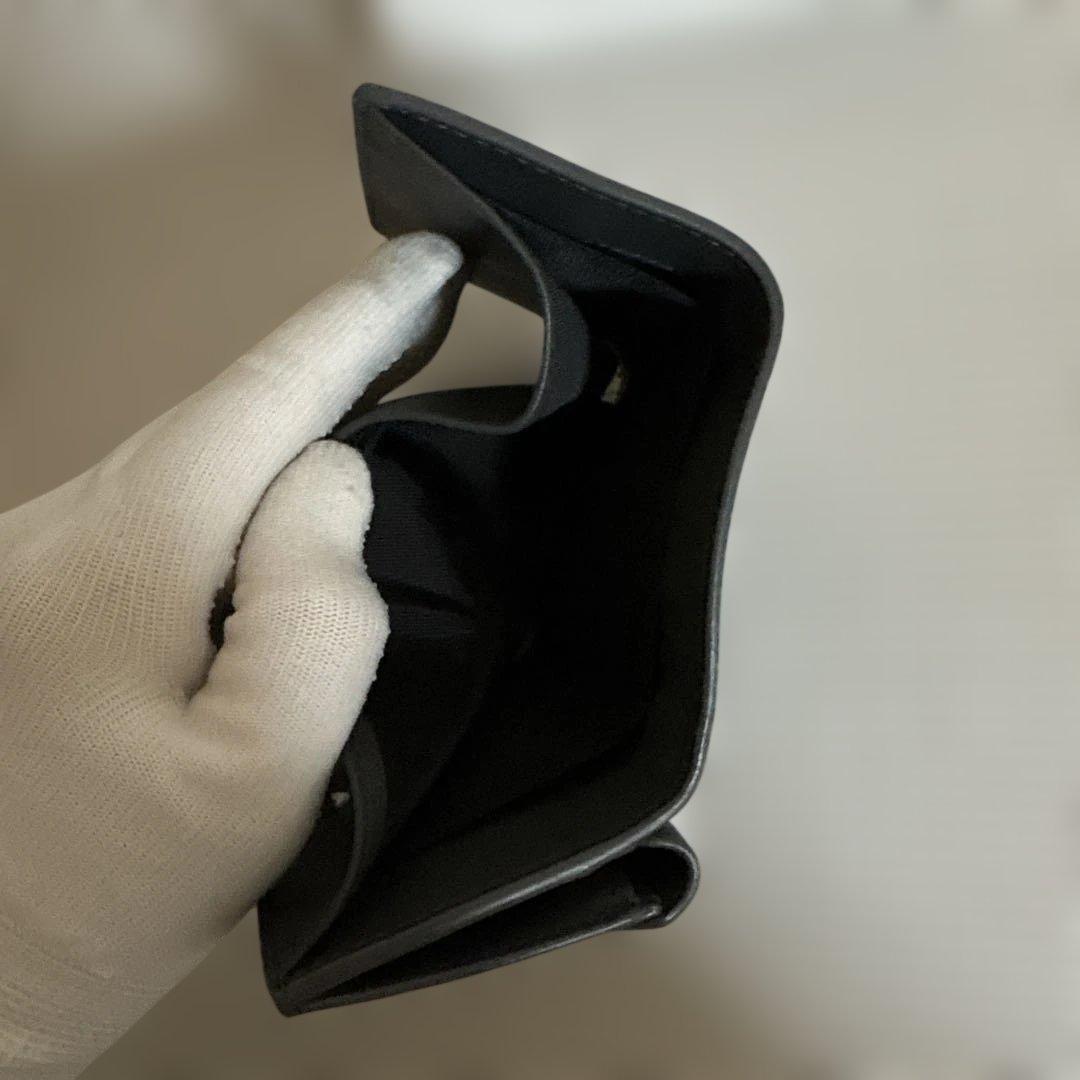 BALENCIAGA ダークグレー　三つ折り財布　ミニ財布　ミニウォレット