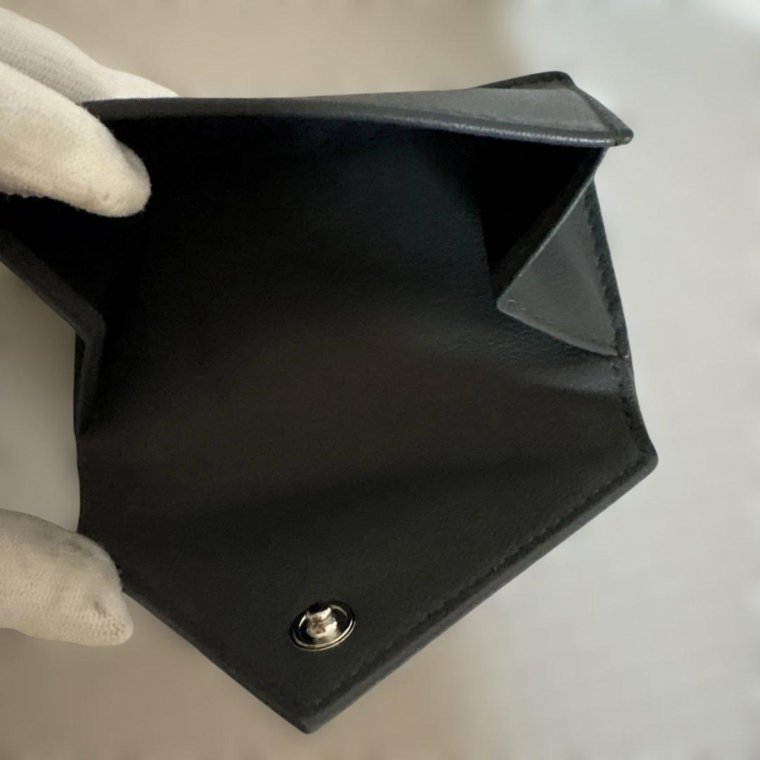 BALENCIAGA ダークグレー　三つ折り財布　ミニ財布　ミニウォレット