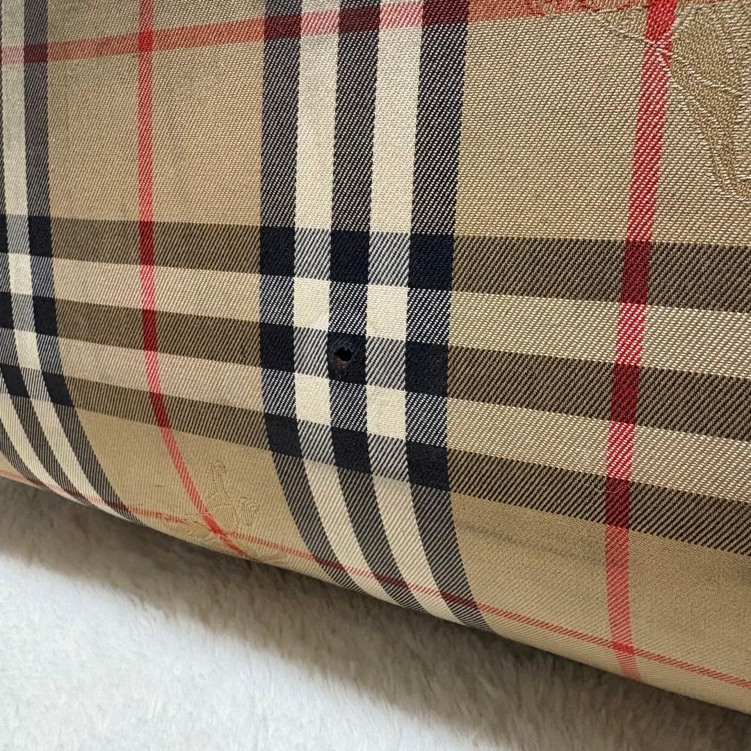 バーバリー　ボストンバッグ 大容量 ノバチェック　シャドーホース