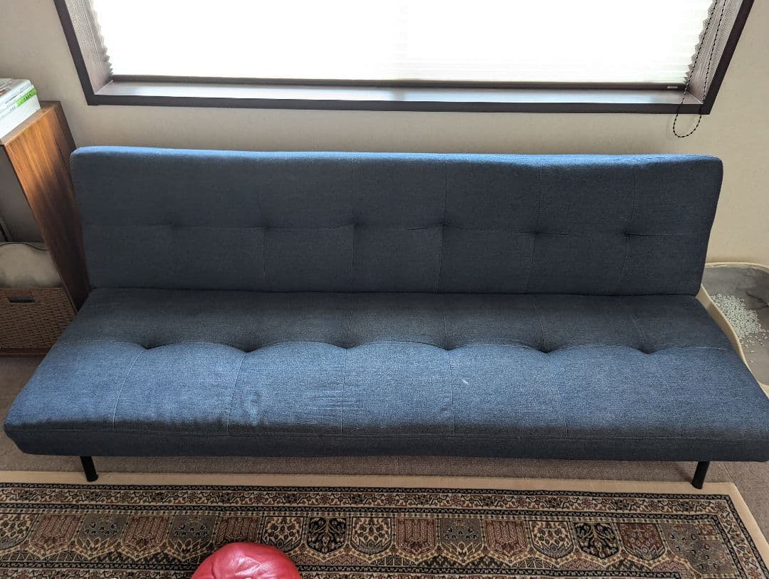 3人掛けソファ ベッドデニム生地 幅175cm