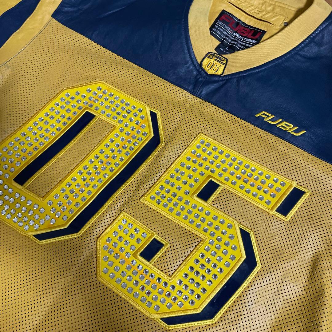 FUBU フブ レザー ゲームシャツ Lサイズ HIPHOP Bboy