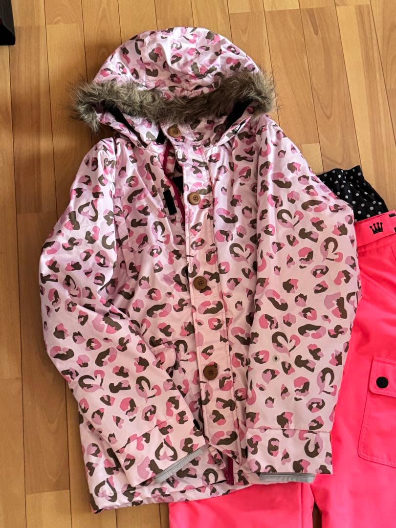 スノーボード ウェア レオパード柄 上下セット
