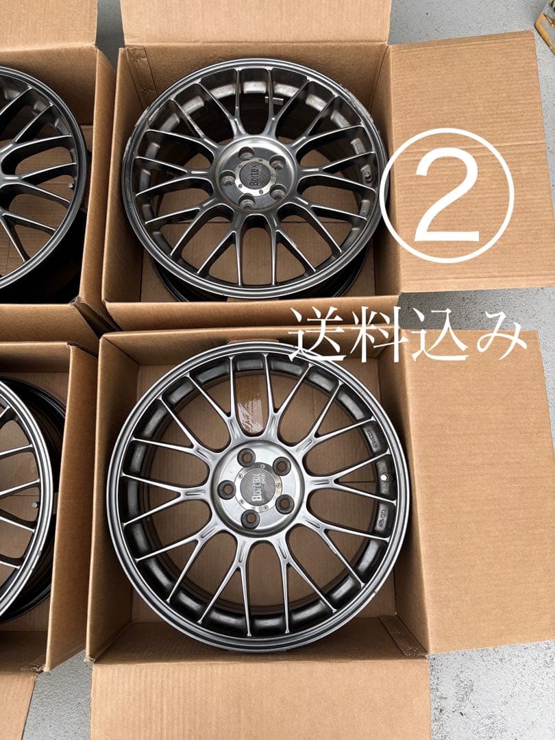 ② ENKEI Bortex 17インチ PCD100 5穴 ２本 セット