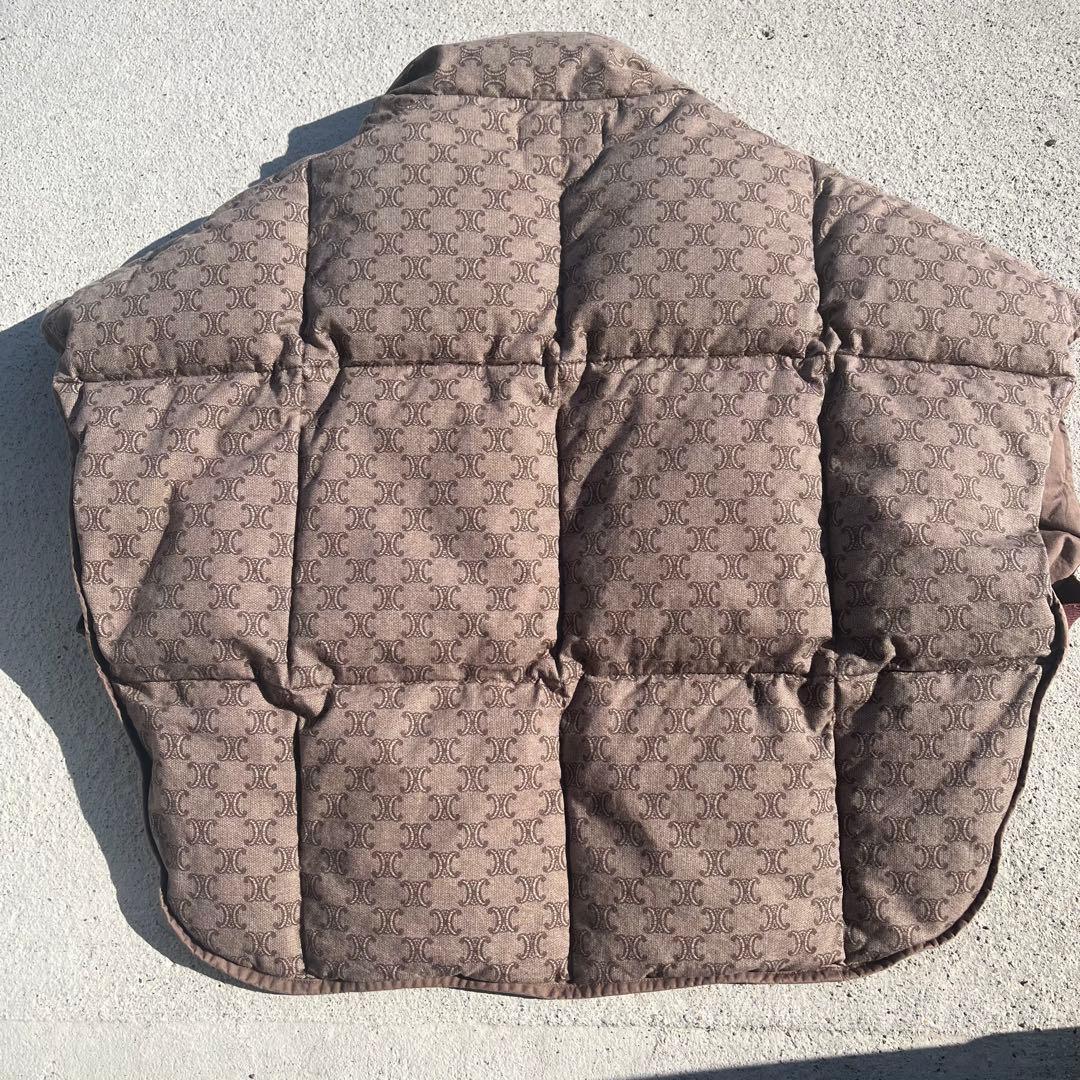 CELINE ダウンベスト セリーヌ　マカダム柄 西川ダウン ショート丈　肩当て