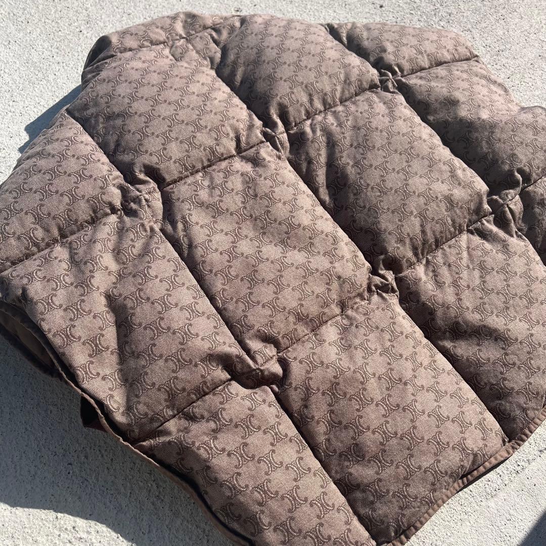 CELINE ダウンベスト セリーヌ　マカダム柄 西川ダウン ショート丈　肩当て