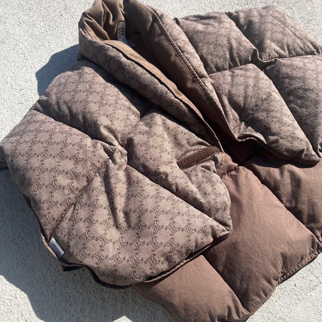 CELINE ダウンベスト セリーヌ　マカダム柄 西川ダウン ショート丈　肩当て