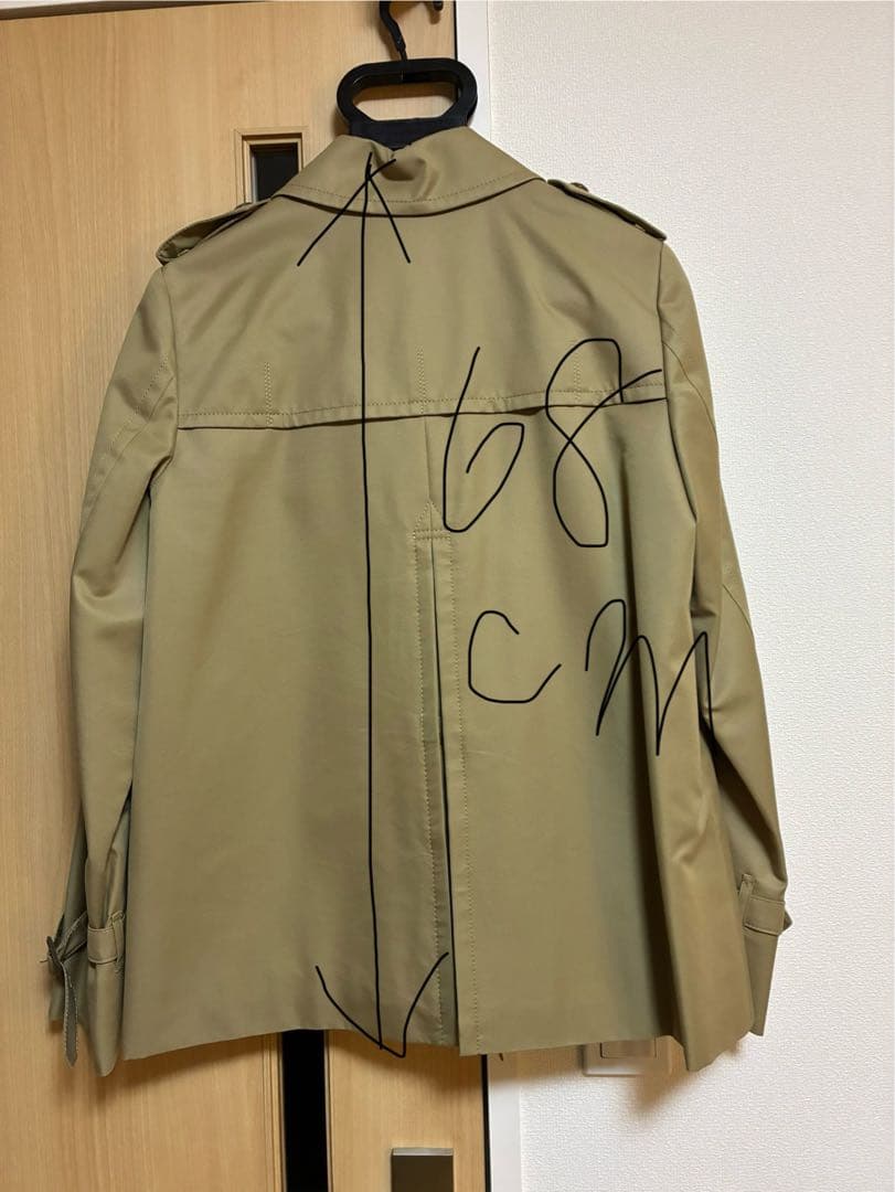 アクアスキュータム ショート　トレンチコート　クラブチェック柄　日本製