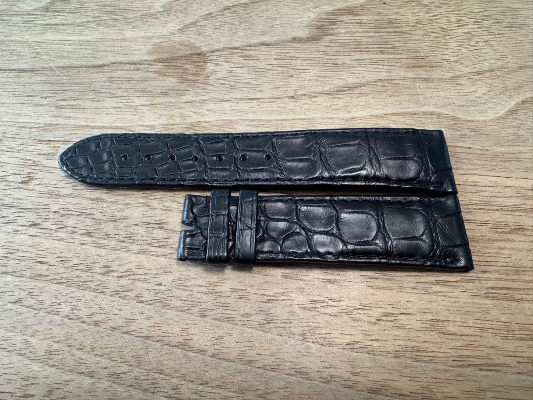 純正　オメガ アリゲーター　レザーベルト 20mm ブラック 訳アリ