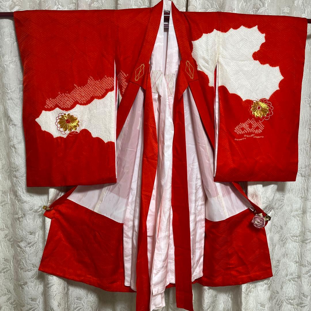 おまとめ2点　 正絹　昭和レトロ　アンティーク　お宮参り　女の子