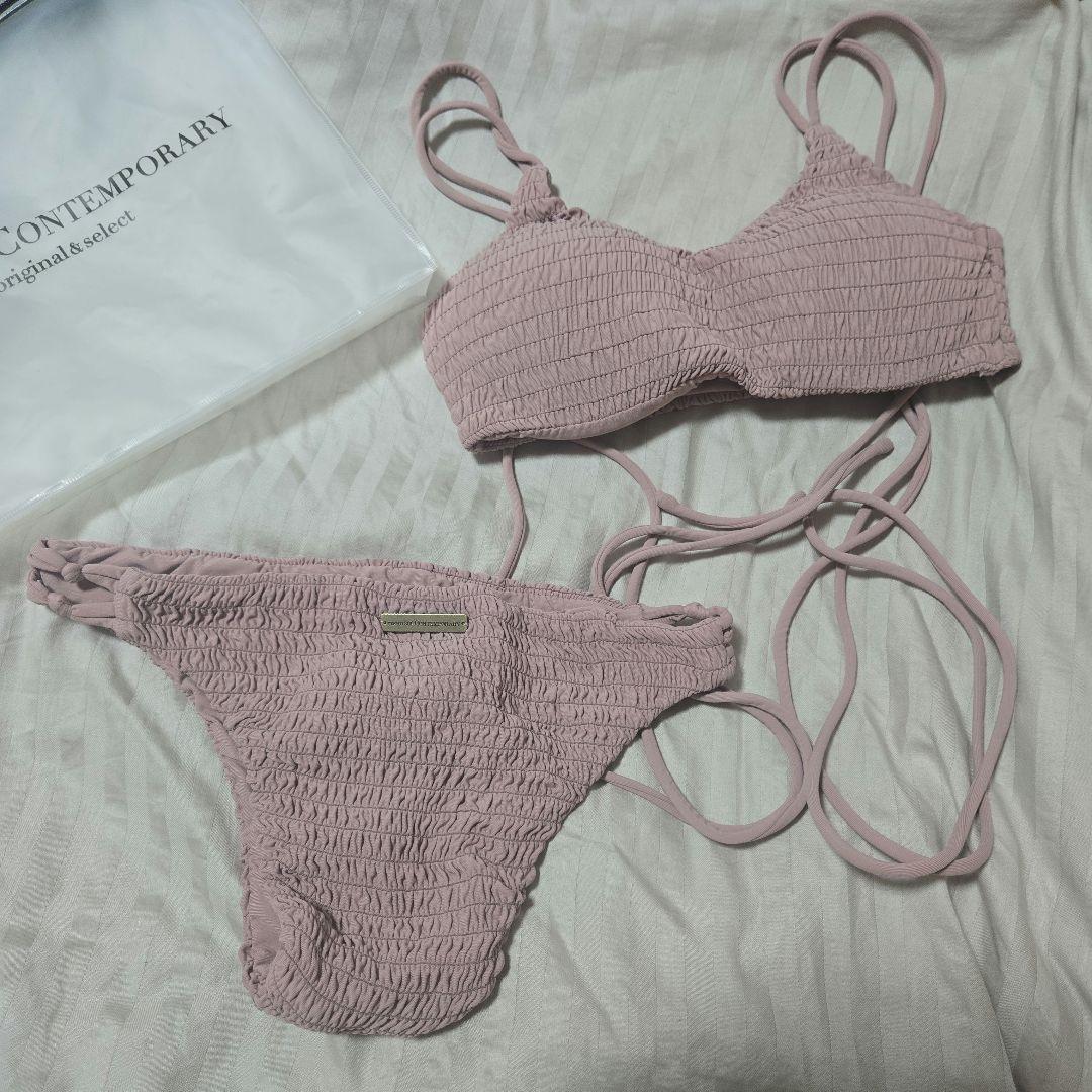 room306 CONTEMPORARY ビキニ 水着 シャーリング ピンク