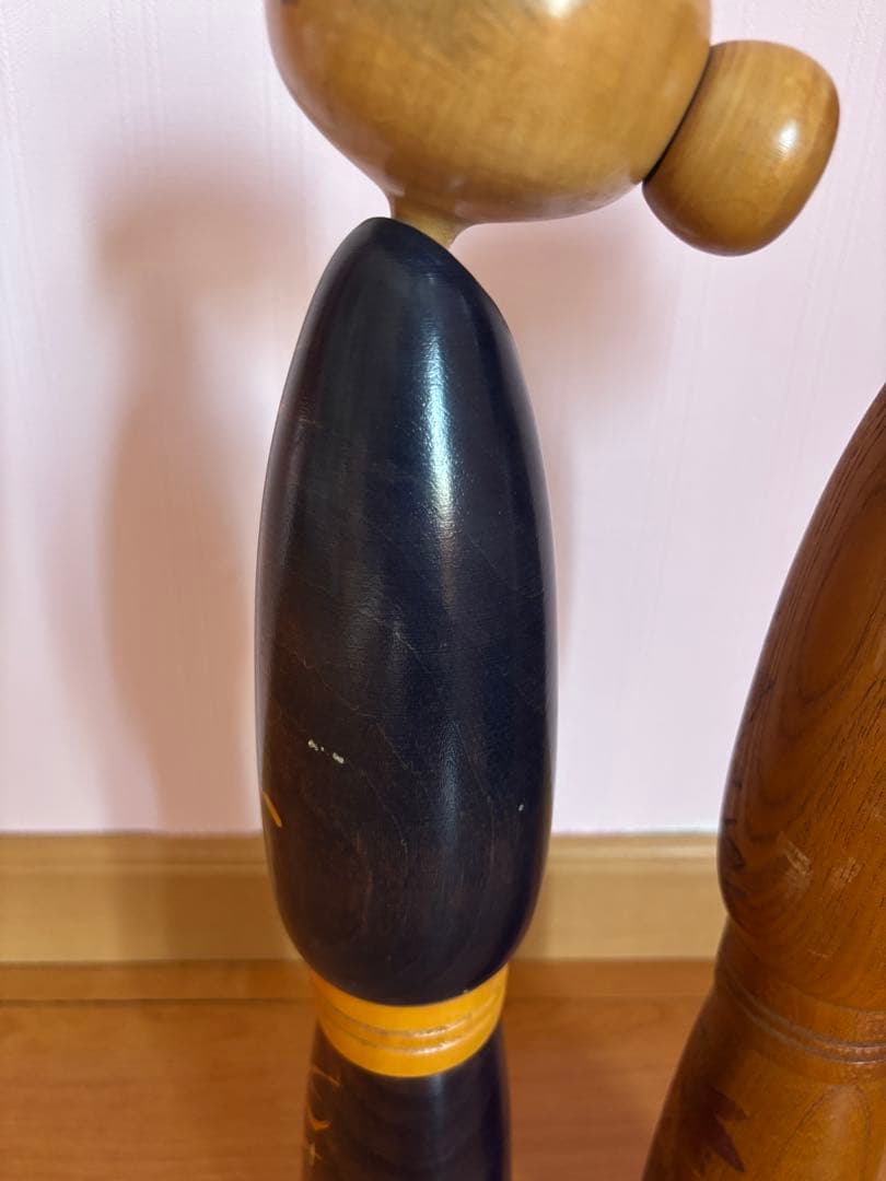 こけし　佐藤翠崕　在銘・印章　創作こけし (全長約 45cm) 古道具　欅