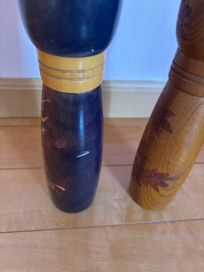 こけし　佐藤翠崕　在銘・印章　創作こけし (全長約 45cm) 古道具　欅