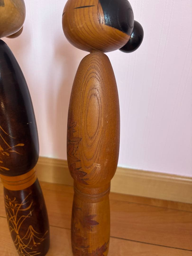 こけし　佐藤翠崕　在銘・印章　創作こけし (全長約 45cm) 古道具　欅