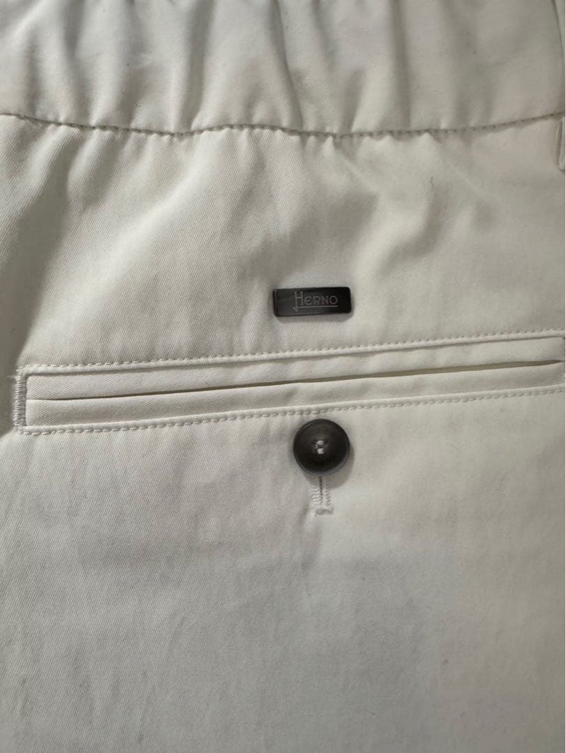 HERNO ヘルノ コットンフィールパンツ ホワイト