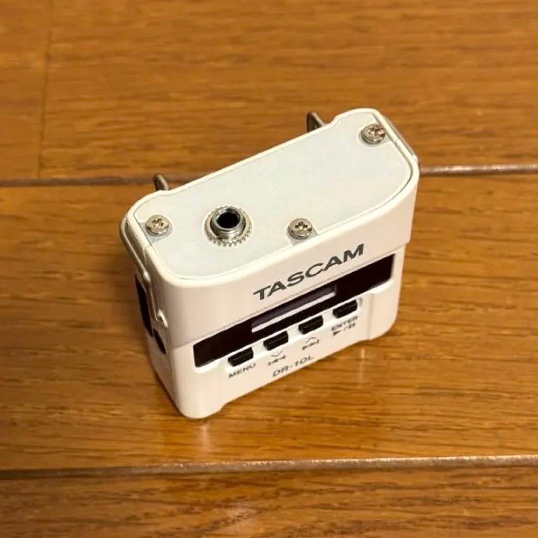 【美品】TASCAM DR-10L(白)ピンマイク付き小型オーディオレコーダー