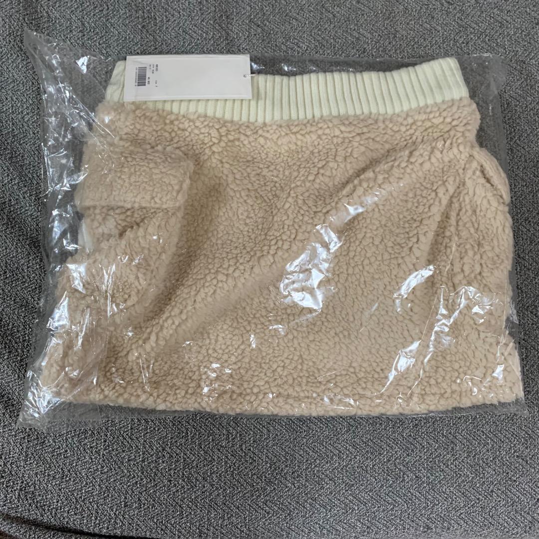 andmary Fluffy mini skirt ベージュ　アンドマリー