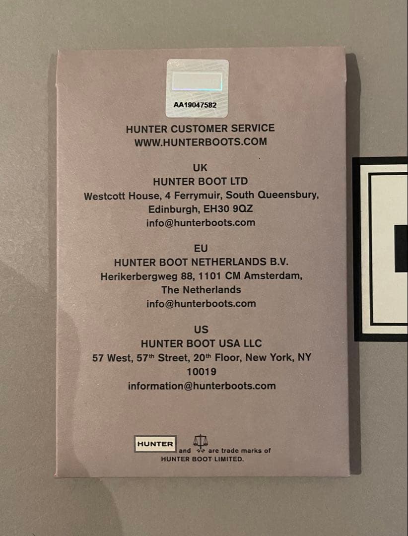 『新品未使用』HUNTER オリジナル チェルシーブーツ 27cm 箱あり
