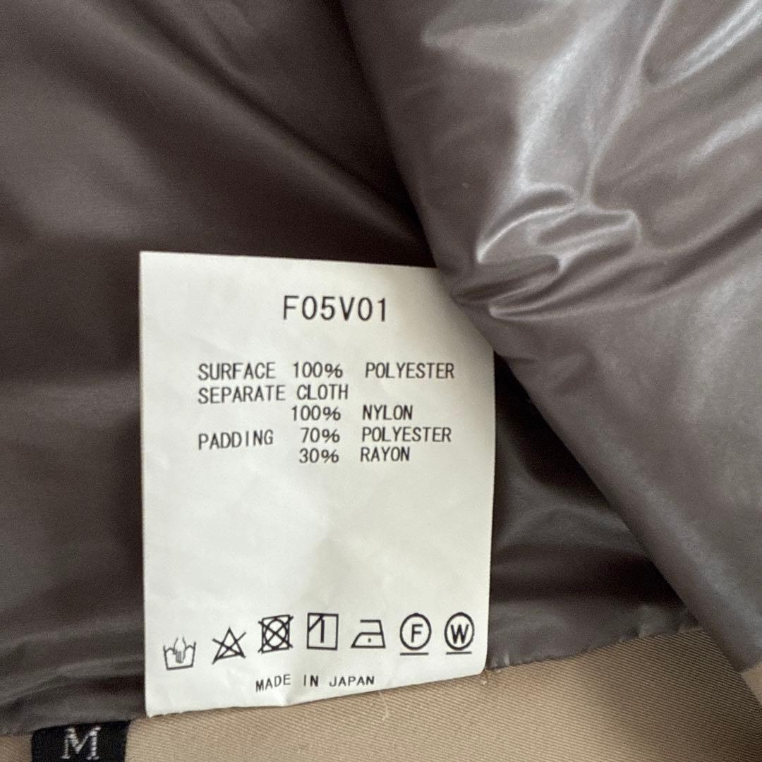 foof パディングベスト　キルティングベスト　ベージュ　M