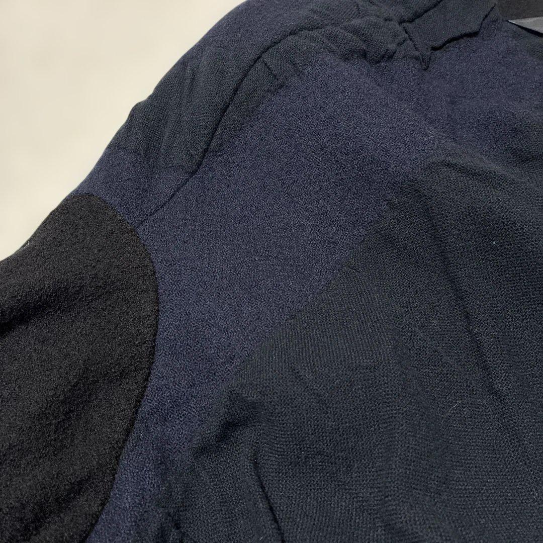 萌　MOYURU アシンメトリー　異素材　コート　ウール混　センソユニコ